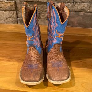 Twisted X HOOey Cognac Bullhide, Youth size 12, EUC